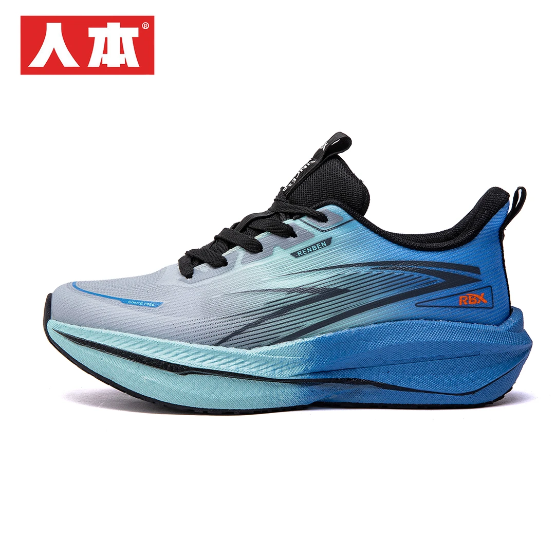 人本四季运动跑鞋透气情侣跑步鞋训练缓震网面减震舒适轻便百搭鞋