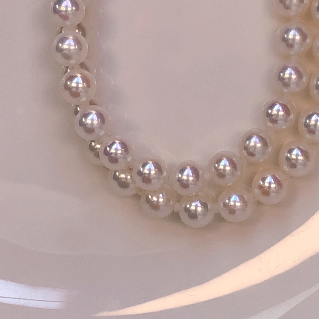 用***）淡水珍珠银S925镶嵌项链