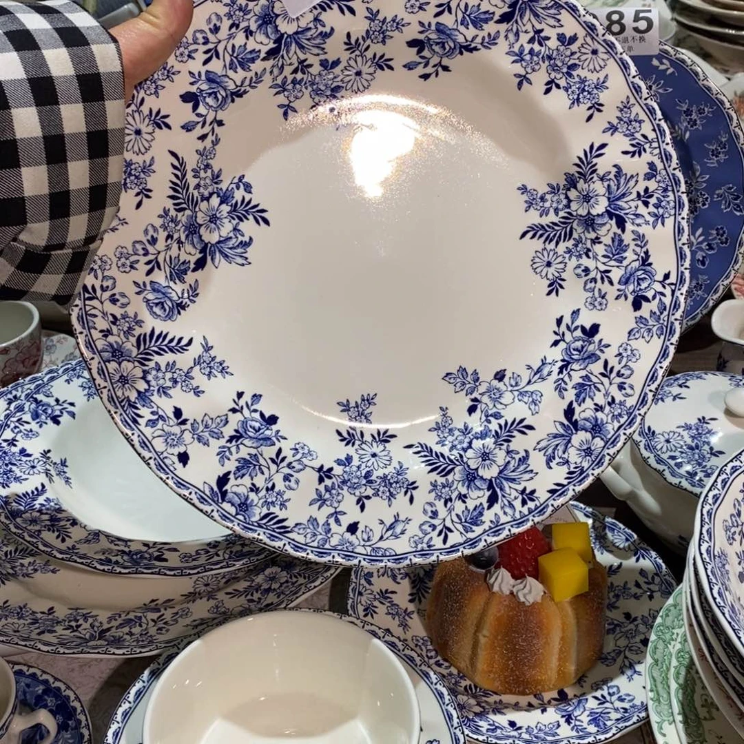 瓷全新德文郡10寸牛排盘