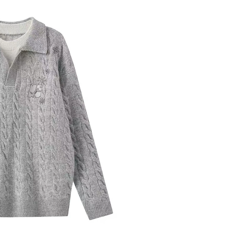 【N*T假两件针织毛衣】 国潮孤品长袖卫衣 男女同款 默认微瑕