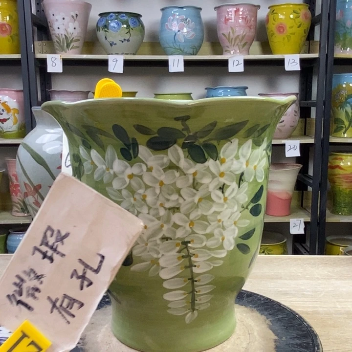小***雨景德镇高温陶瓷花盆