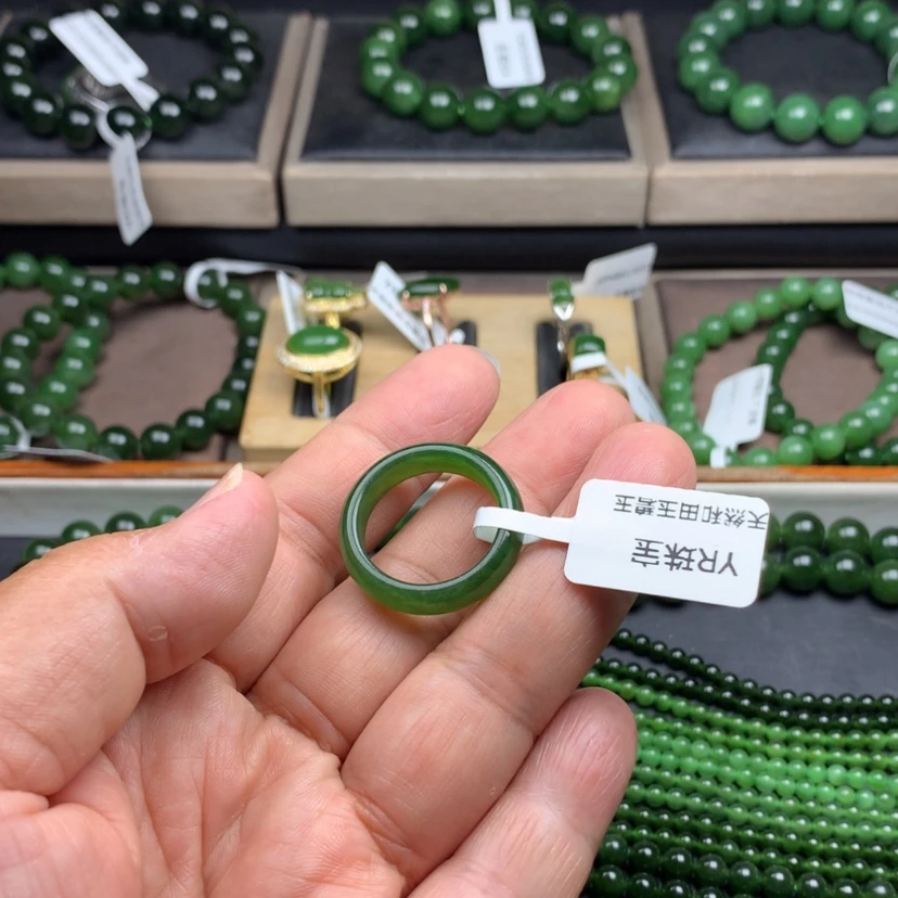 【闪购商品】未镶嵌戒圈和田玉（碧玉）