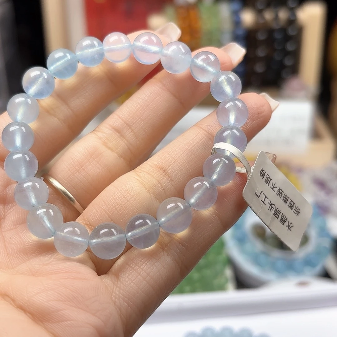 水晶手链未镶嵌海蓝宝9