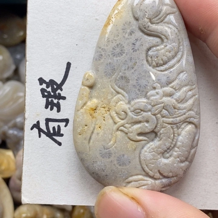 硅化珊瑚（珊瑚玉）未镶嵌颈饰