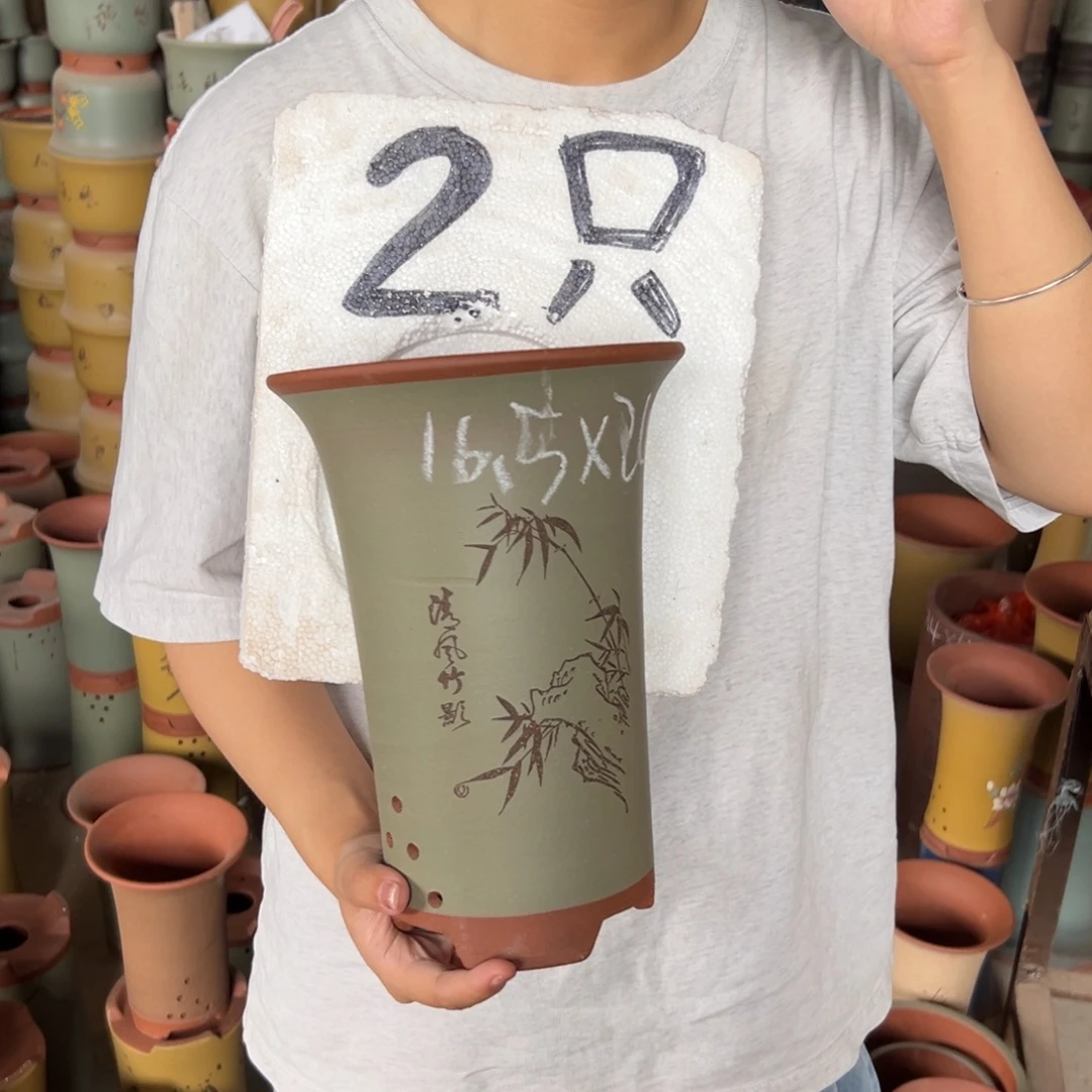 宜兴川阁紫砂花盆