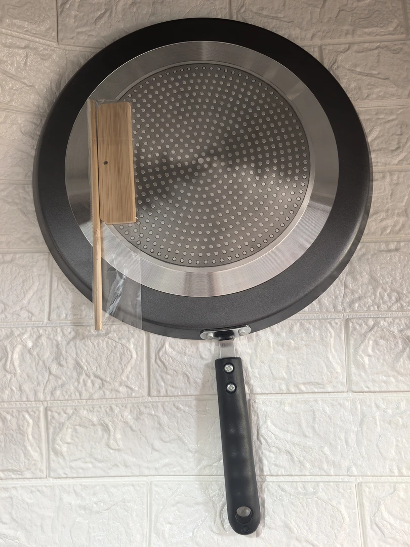 燃气用复合底部煎饼锅麦饼麦油煎不粘锅煎锅食饼筒33CM和36CM