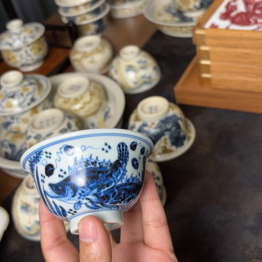 摆件景德镇手绘茶器