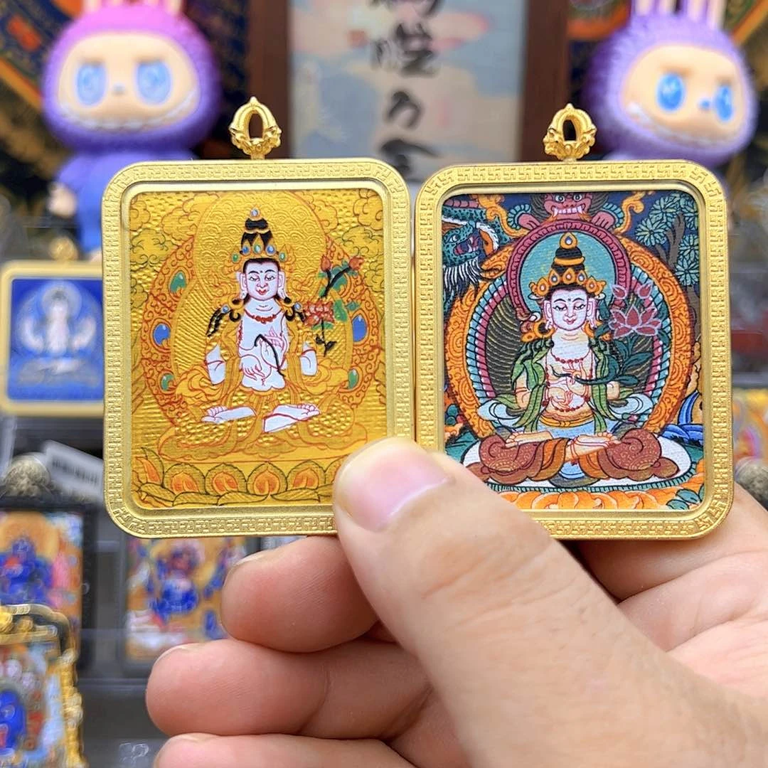 B***t吊坠纯手绘大势至带壳子带绳子。