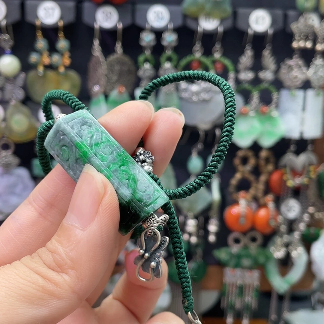 筱***衍翡翠银S925镶嵌耳饰854hnggh