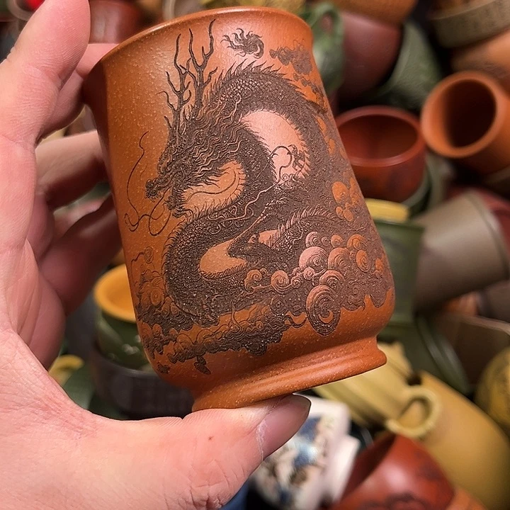 紫砂茶杯全手工紫砂主人杯