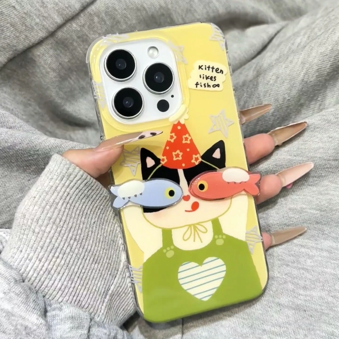 礼帽猫咪适用苹果iphone小米15/14/13promax防摔vivo华为oppo