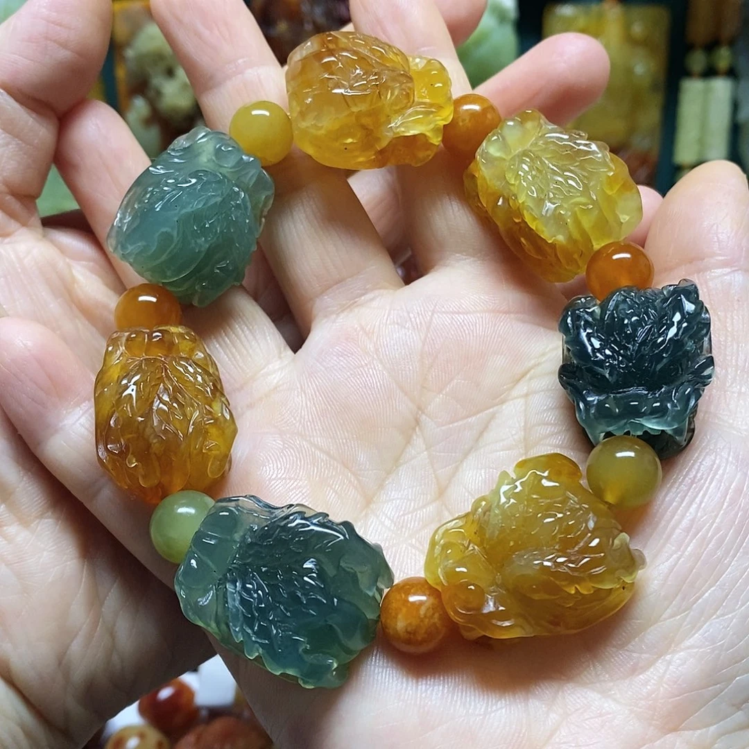 蛇纹石玉未镶嵌手链