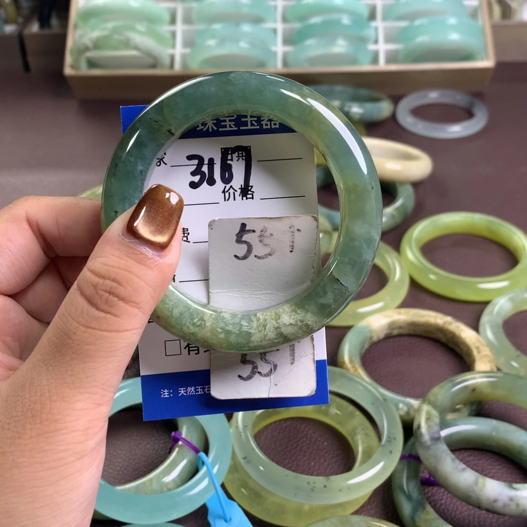 未镶嵌蛇纹石玉手镯3167