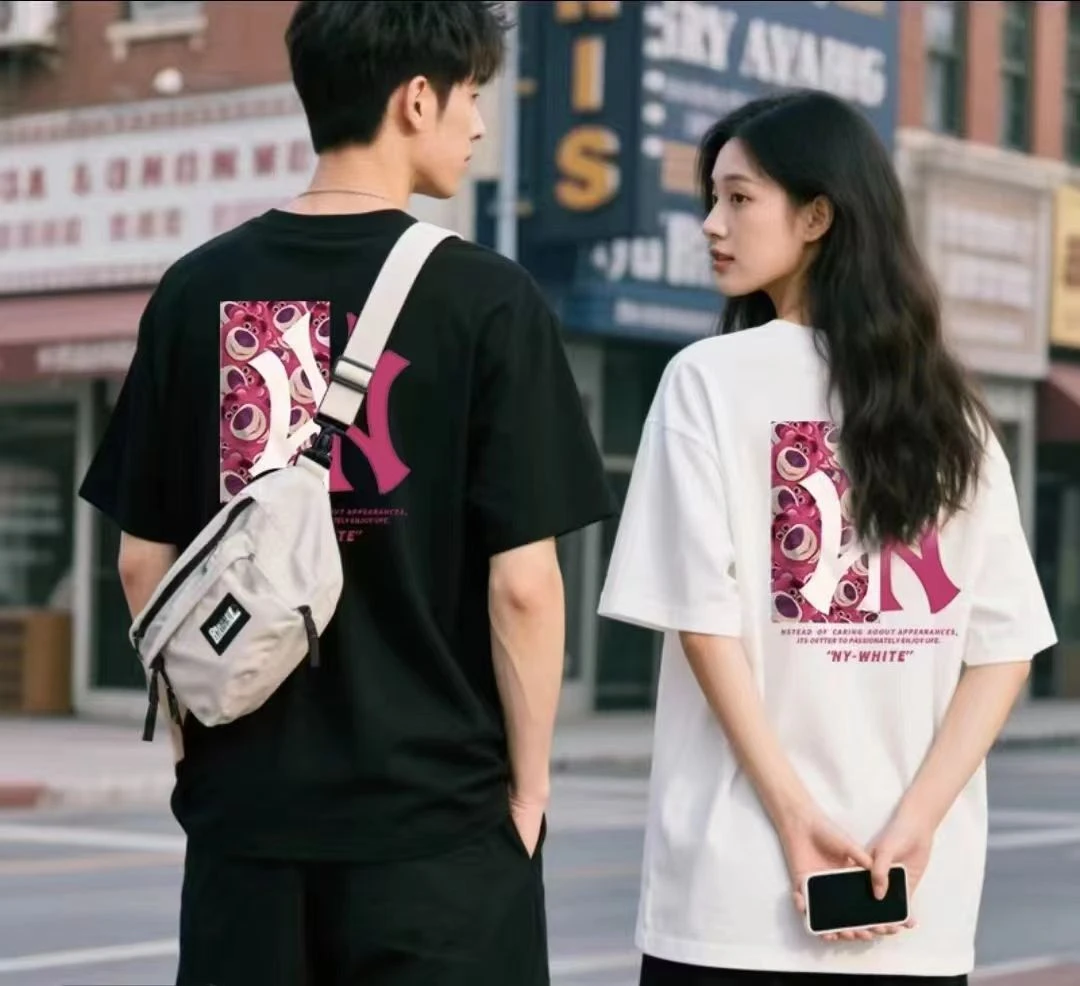 【商场同款】重磅圆领T恤男女同款潮流百搭短袖-