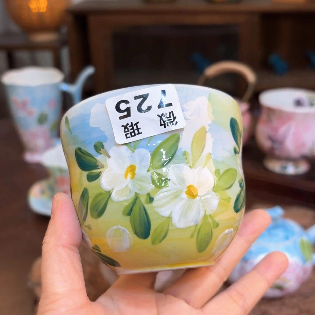 景德镇手绘高温釉下彩陶瓷茶具