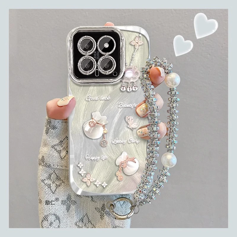 幸运适用小米17pro手机壳xiaomi17promax防摔支架全包镜头膜手链