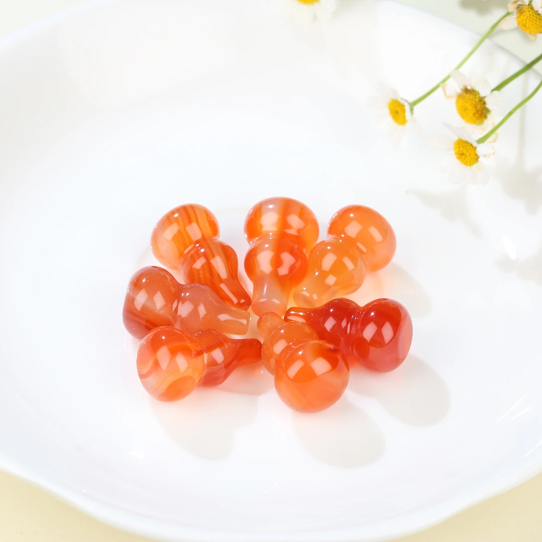 【麦子家族女神节礼物】玛瑙玉髓挂件吊坠葫芦锦鲤红礼盒M0048-2