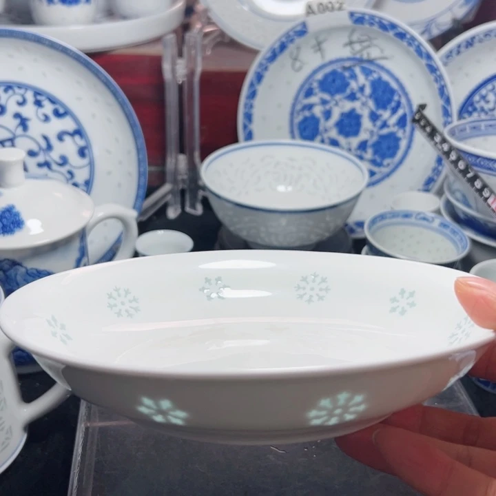 碗8寸雕刻雪花盘子