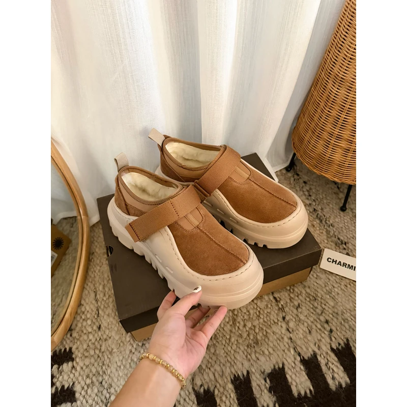 （摩登）时尚男女同款羊皮毛一体雪地靴