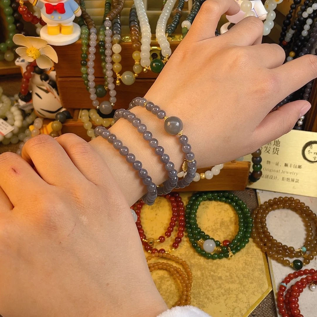 和田玉多圈手串未镶嵌