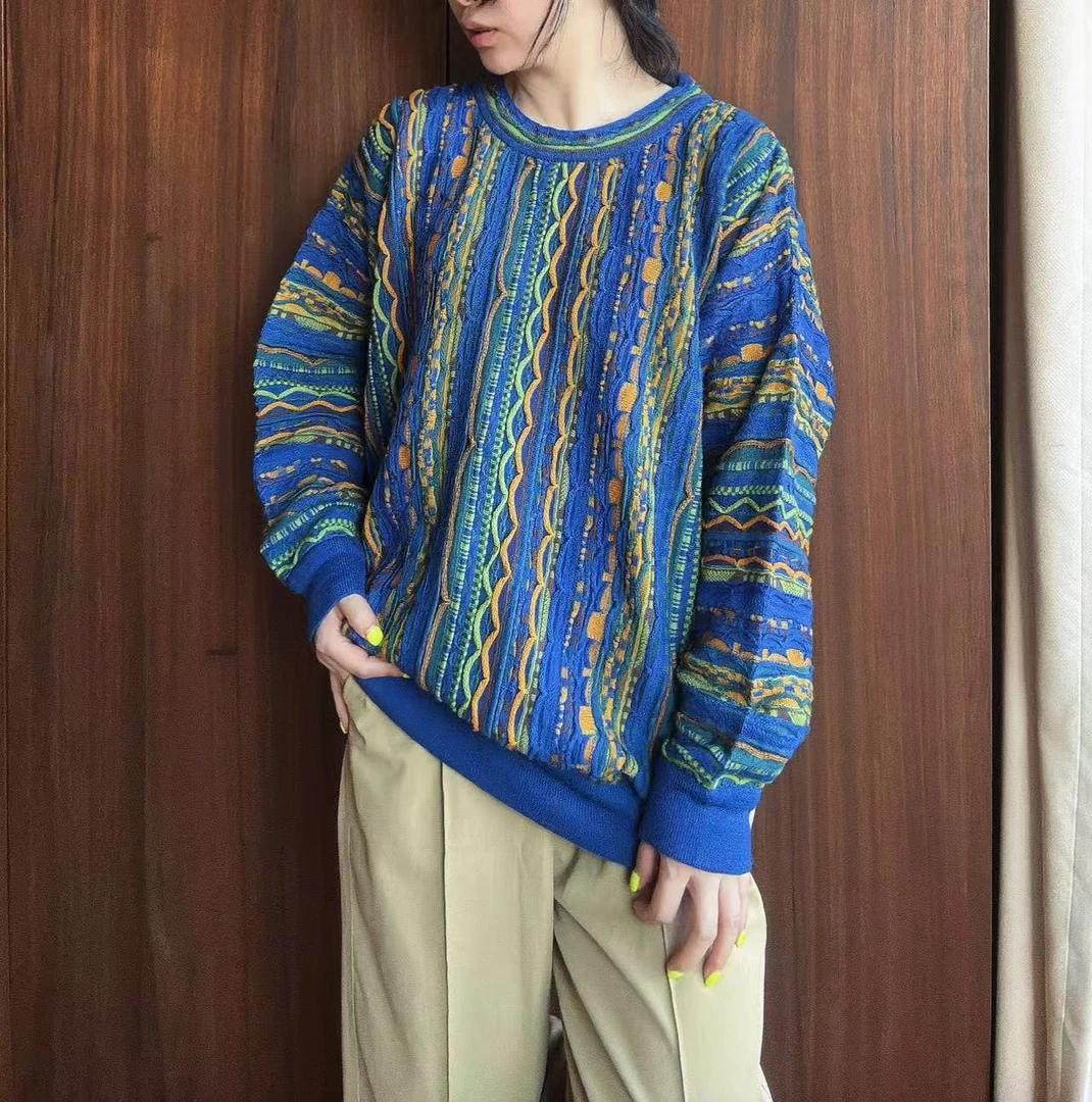 Renew/彩色苦瓜纹毛衣通用链接（拍下截图发后台）