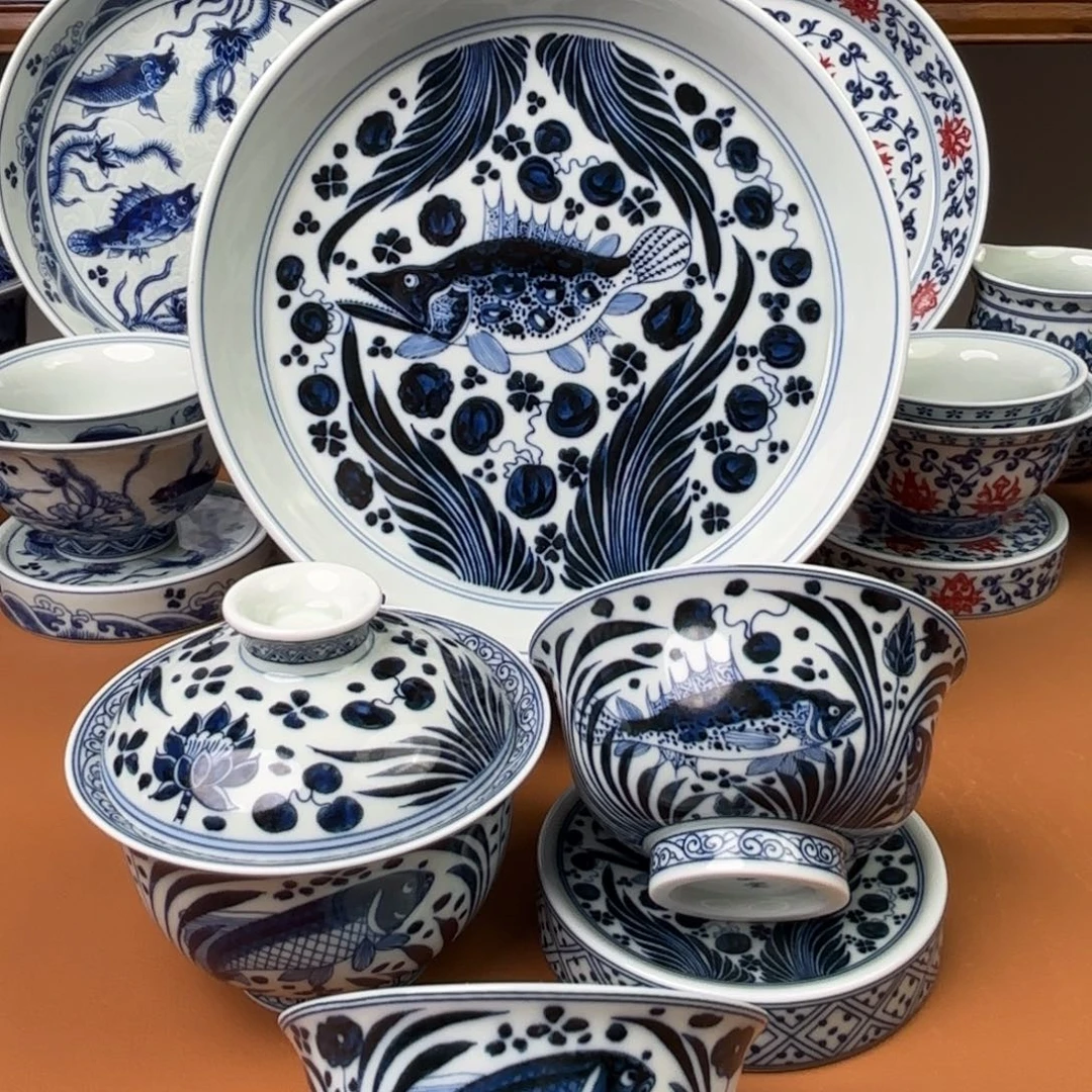 A***遇景德镇陶瓷五件套