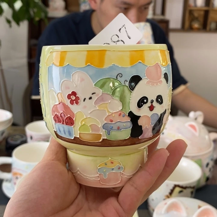 瓷片景德镇釉下彩手绘