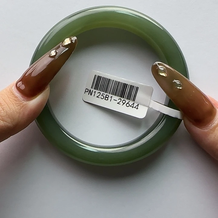 和田玉未镶嵌手镯湖水绿 54/55