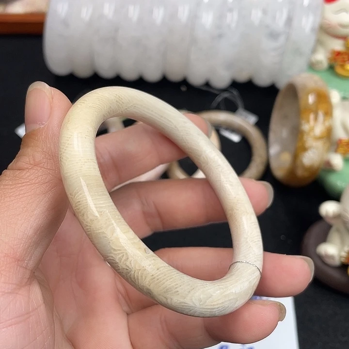 硅化珊瑚（珊瑚玉）未镶嵌手镯60