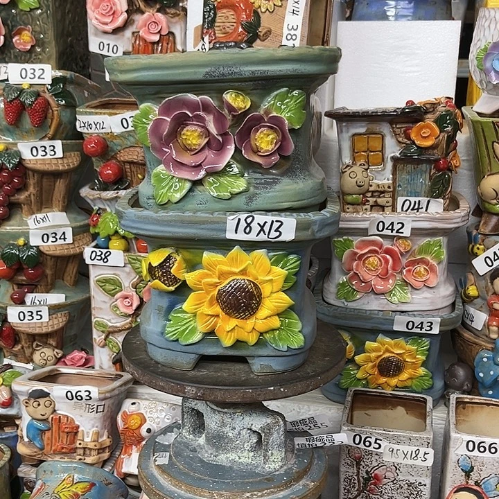 粗陶材质多肉花盆