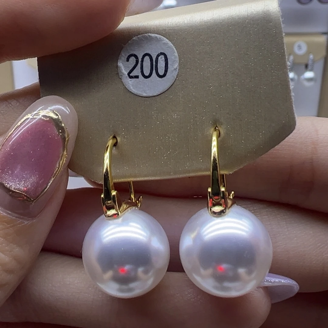 淡水珍珠耳饰银S925镶嵌