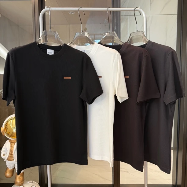 【国际装-爵派尔出品】夏季男士新款珠地工艺透气百搭圆领T恤