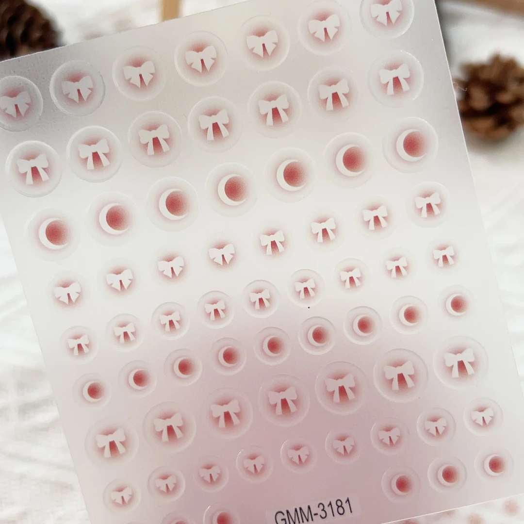 新年红喷枪晕染贴纸6张腮红贴纸无痕爆款百搭五角星爱心蝴蝶贴纸