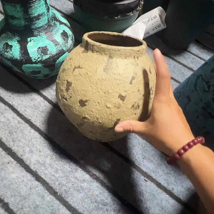 粗陶盆默认打孔高20口11
