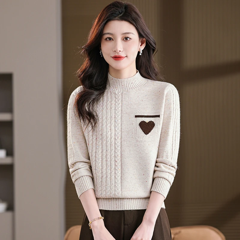 针织衫2025新款今年流行爆款高级感亮丝针织毛衣女冬季内搭可外穿