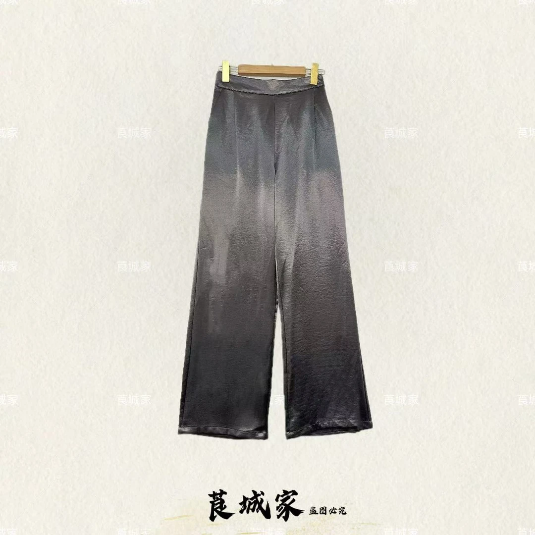 K1195 温霞 简约遮肉净版舒适直筒裤