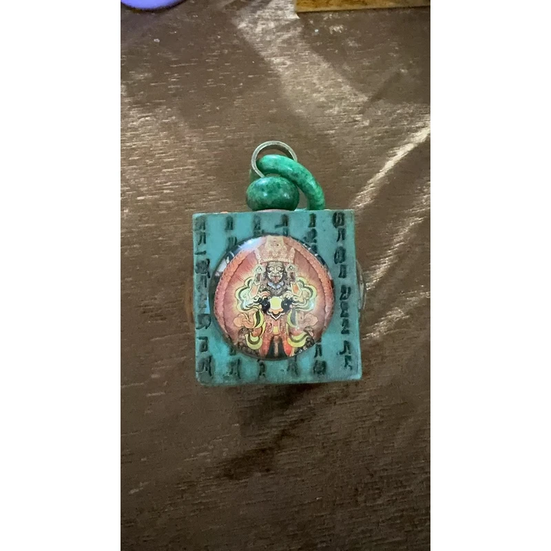 精品复古藏唐卡方镇尺摆件