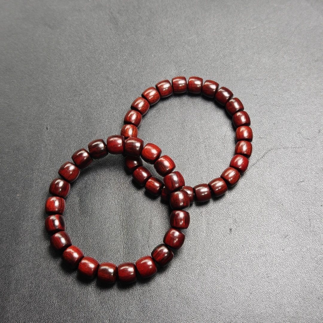 【玉经纶】-11764/Q46-血檀手串-多样性发其一8mm|约23颗