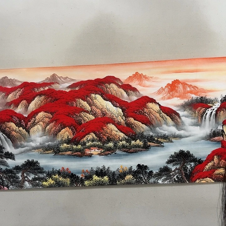 国画国画作品山水任海鲜画