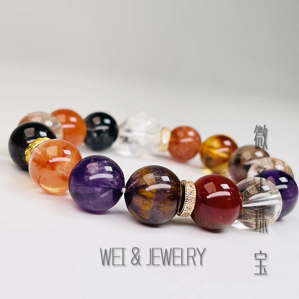 【微予珠宝】【xx】天然水晶设计款手串多样性发其一