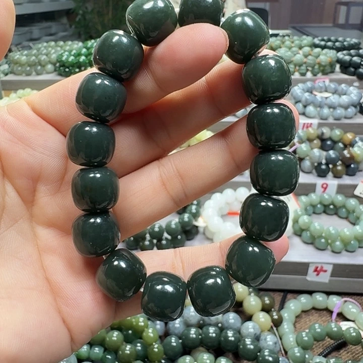 未镶嵌手链和田玉新疆且末蓝老型卡14