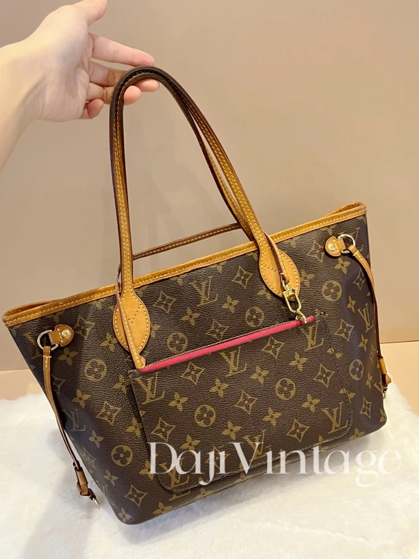 95新 LouisVuitton/路易威登 大吉中古/小号nf玫红内里单肩包