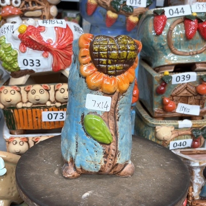 紫砂花盆粗陶材质多肉花盆