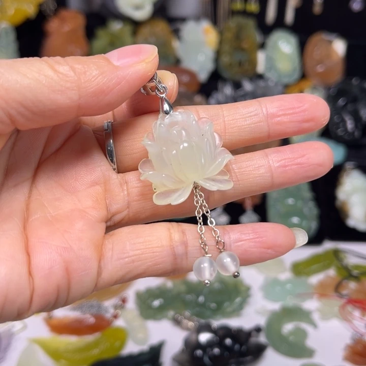 蛇纹石玉未镶嵌吊坠(赠链)