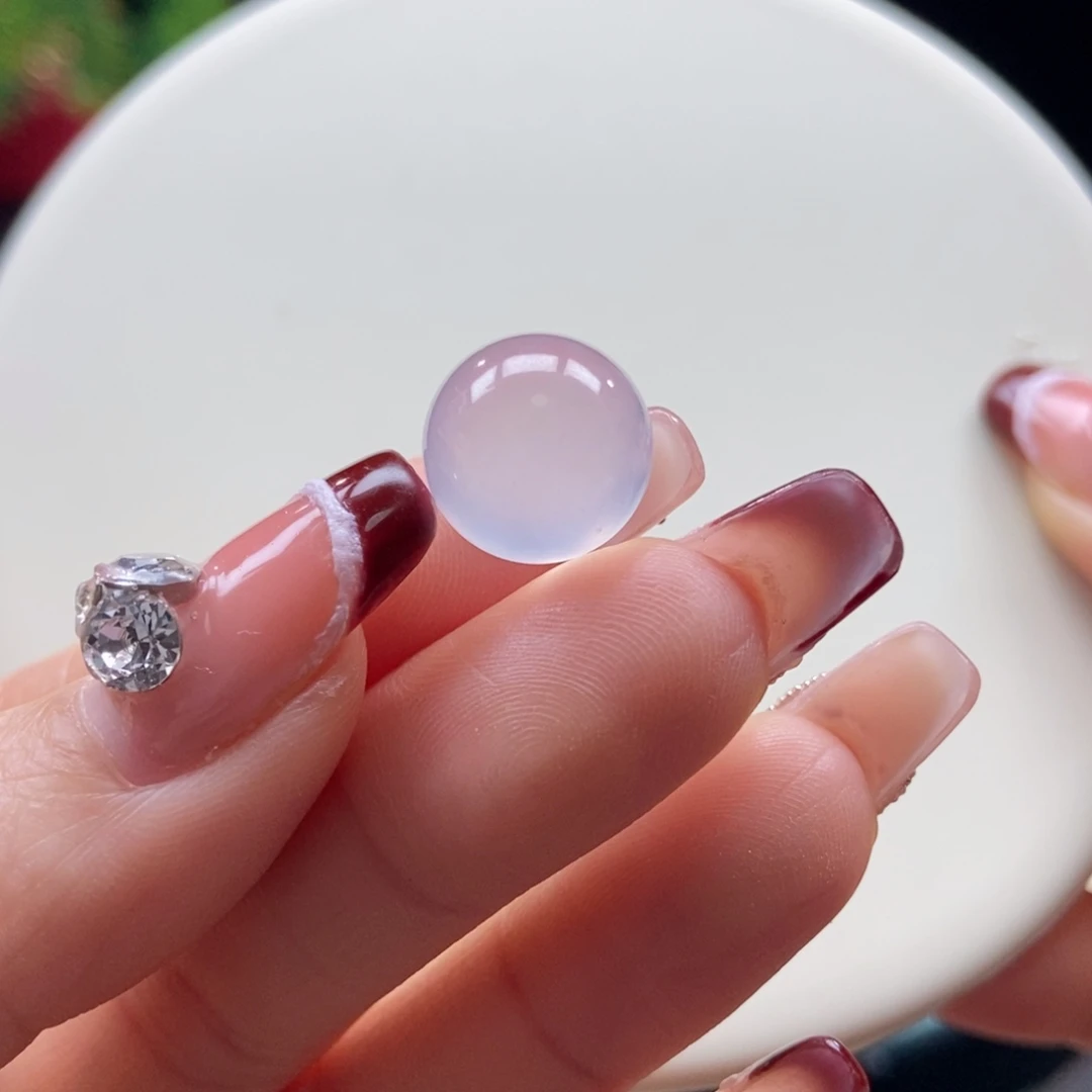 翡翠散珠翡翠茅台白冰珠卡12.6mm