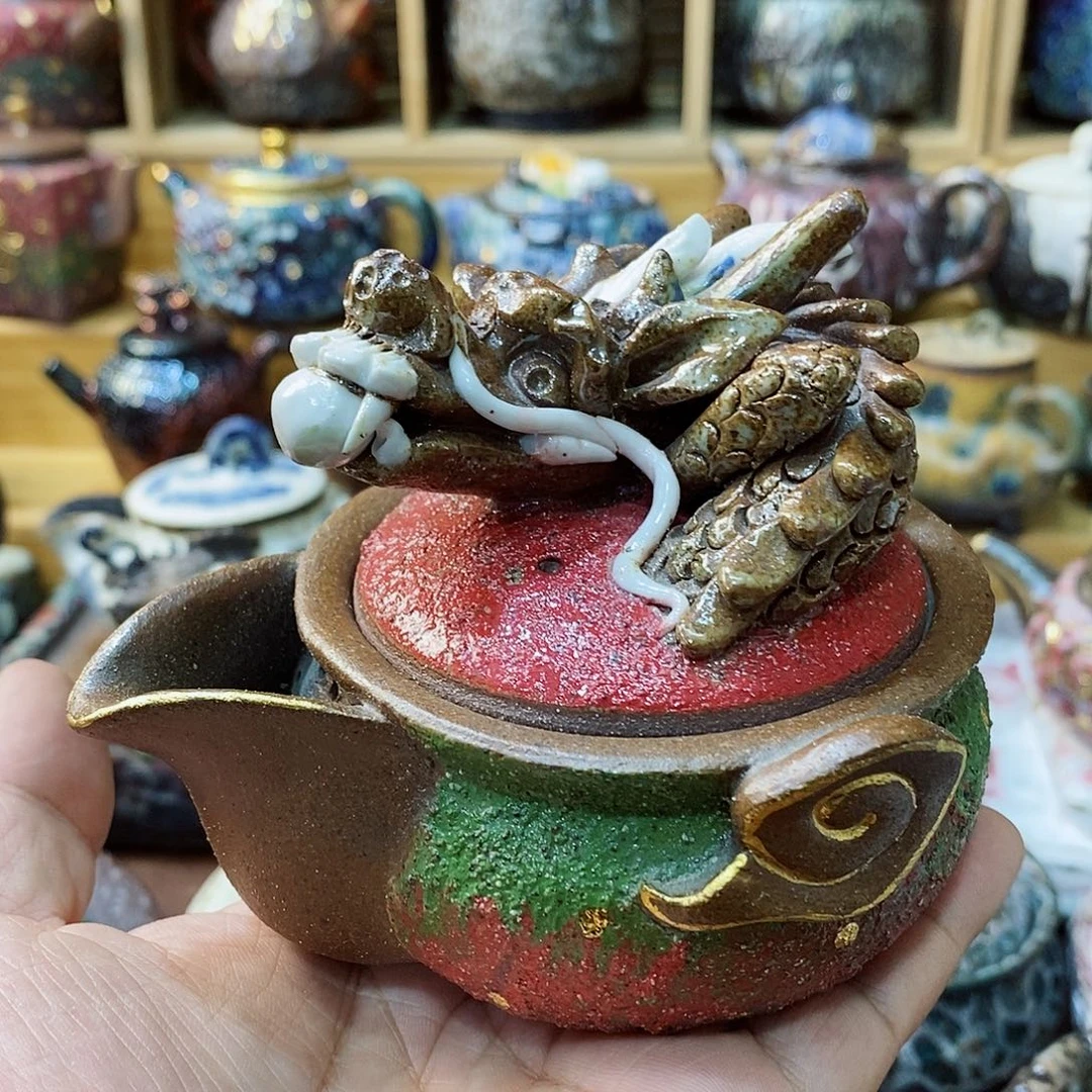 粗陶志野柴烧茶器