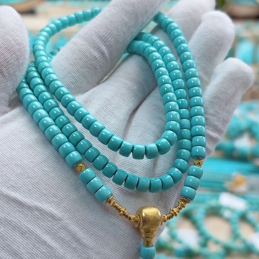 绿松石18K金镶嵌珠宝奇石5