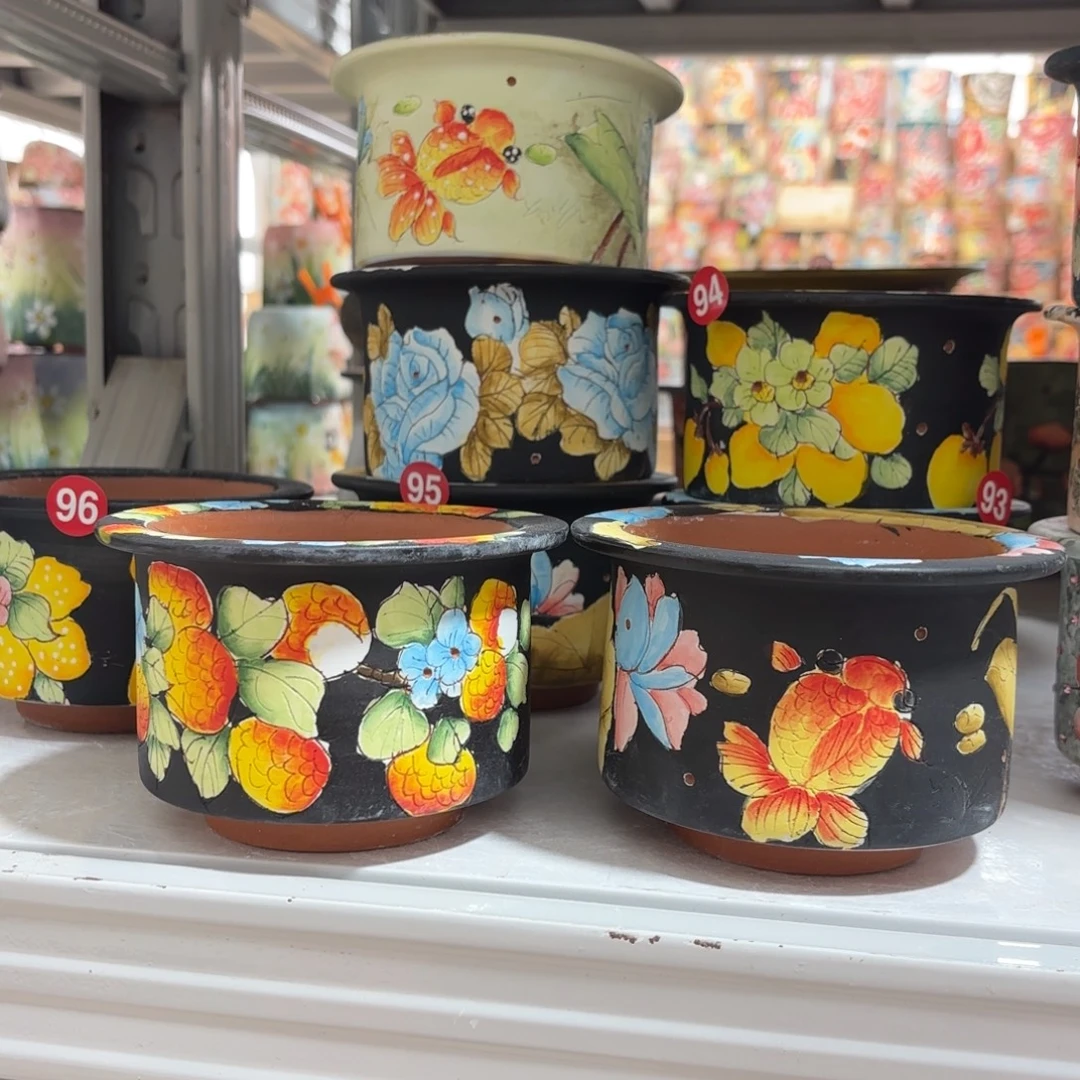 景德镇手绘花盆陶瓷10/8