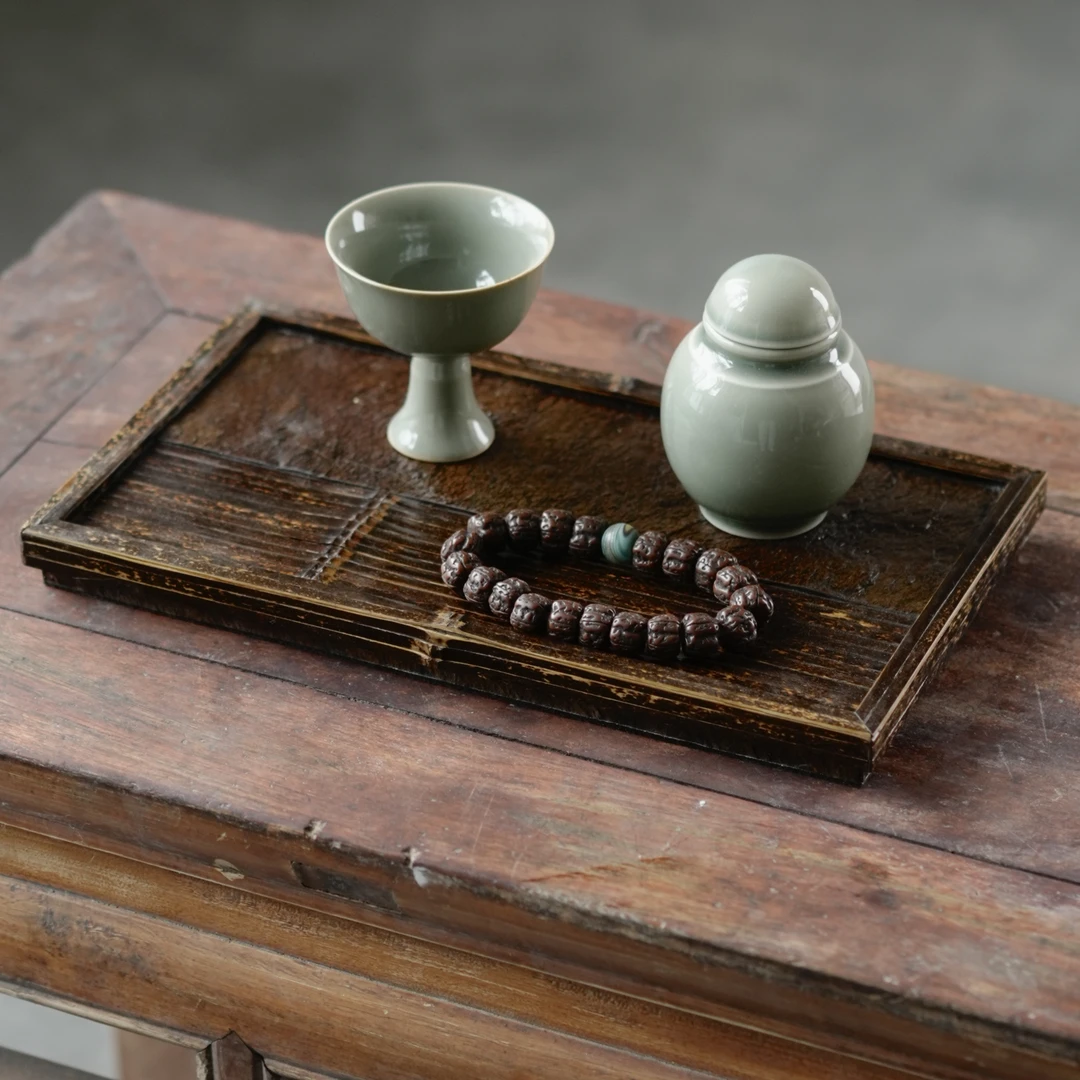 崖岩石竹茶盘茶道干泡盘中式壶承茶具零配件茶杯垫茶托盘