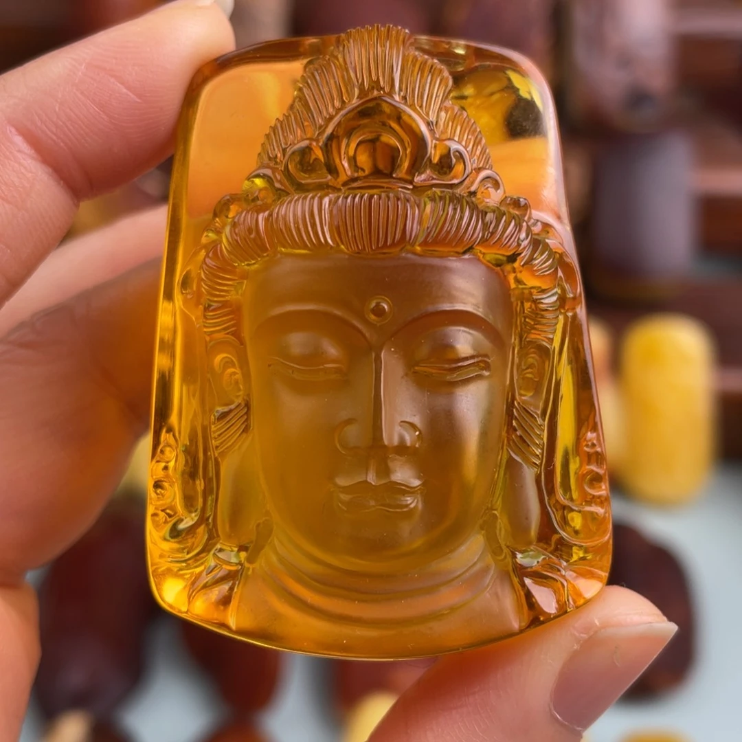 定制琥珀未镶嵌蜜蜡观音